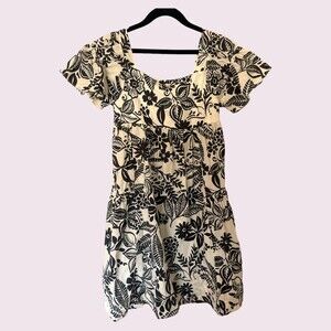 Zara Kids Black and Cream Dress SZ 11-12 EUC